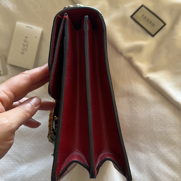 Gucci Red Embellished Raccoon Medium Dionysus Shoulder - Picture 7 of 15